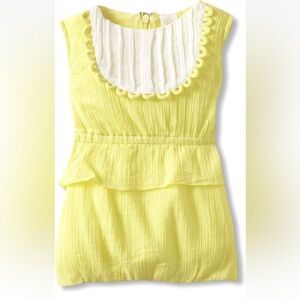 Egg by Susan Lazar Size 3 Year Girls Gauze Bubble Dress In Yellow Lemon